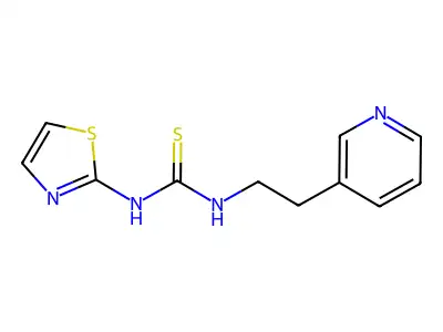 Thiourea, N-(2-(3-pyridinyl)ethyl)-N'-2-thiazolyl- structure