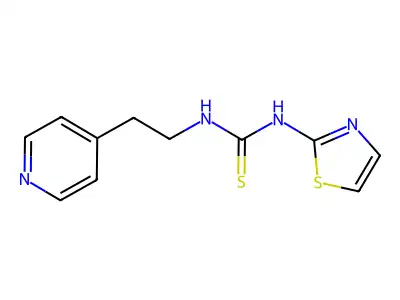 Thiourea, N-(2-(4-pyridinyl)ethyl)-N'-2-thiazolyl- structure