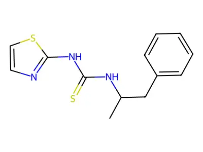 Thiourea, N-(1-methyl-2-phenylethyl)-N'-2-thiazolyl- structure