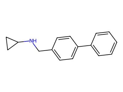 N-[(4-phenylphenyl)methyl]cyclopropanamine structure