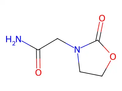 3-Oxazolidineacetamide, 2-oxo- structure
