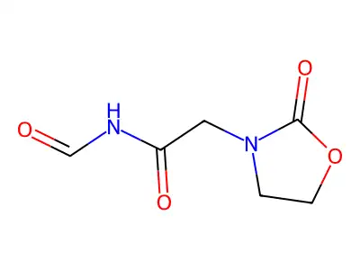 3-Oxazolidineacetamide, N-formyl-2-oxo- structure