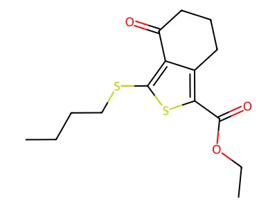 Ethyl 3-(Butylthio)-4-oxo-4,5,6,7-tetrahydrobenzo[c]thiophene-1-carboxylate structure