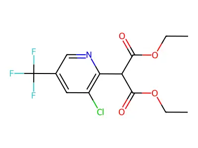 Diethyl 2-(3-chloro-5-(trifluoromethyl)pyridin-2-yl)malonate structure
