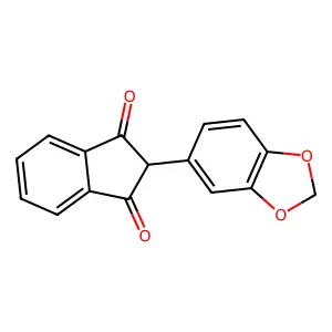 2-(1,3-Benzodioxol-5-yl)indene-1,3-dione structure