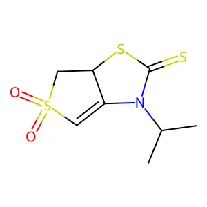 3-(propan-2-yl)-6,6a-dihydrothieno[3,4-d][1,3]thiazole-2(3H)-thione 5,5-dioxide structure