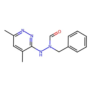 Formic acid, 1-benzyl-2-(4,6-dimethyl-3-pyridazinyl)hydrazide structure