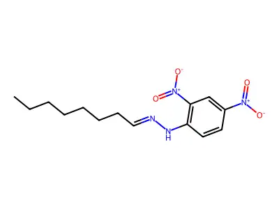 Octanal-2,4-dinitrophenyl-hydrazone structure