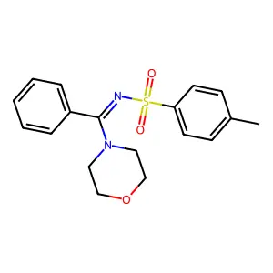 Morpholine, 4-[[[(4-methylphenyl)sulfonyl]imino]phenylmethyl]- structure