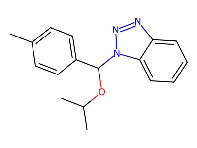 1-[(4-Methylphenyl)(propan-2-yloxy)methyl]-1H-1,2,3-benzotriazole structure