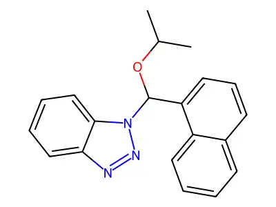 1-[Naphthalen-1-yl(propan-2-yloxy)methyl]-1H-1,2,3-benzotriazole structure