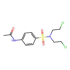 Acetanilide, 4'-(bis(2-chloroethyl)sulfamoyl)- structure
