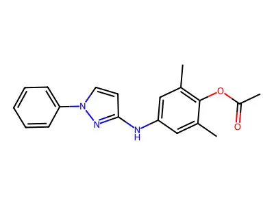 2-Methyl-4-[(1-phenyl-1H-pyrazol-3-yl)amino]phenyl propanoate structure
