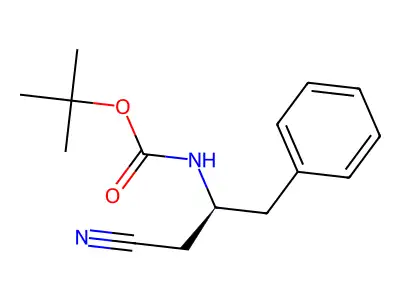 (S)-tert-Butyl (1-cyano-3-phenylpropan-2-yl)carbamate structure