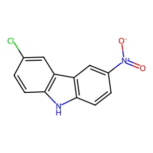 3-chloro-6-nitro-9H-carbazole structure