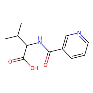 N-(pyridin-3-ylcarbonyl)valine structure