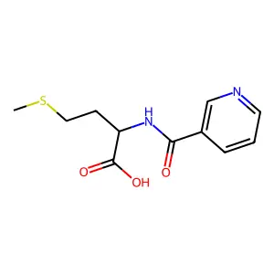 4-Methylsulfanyl-2-[(pyridine-3-carbonyl)-amino]-butyric acid structure