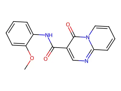 4H-Pyrido(1,2-a)pyrimidine-3-carboxamide, N-(2-methoxyphenyl)-4-oxo- structure