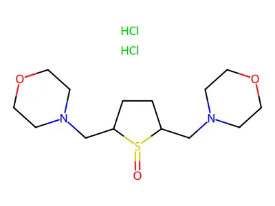 (2-alpha,5-alpha)-2,5-Di(morpholinomethyl)-1-thiacyclopentane-1-oxide dihydrochloride structure