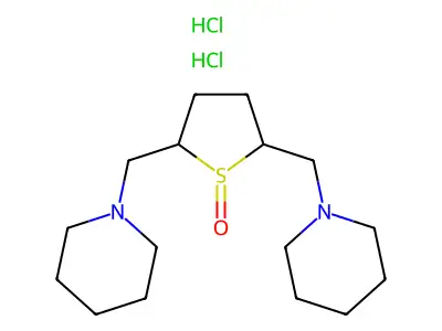(2-alpha,5-alpha)-2,5-Di(piperidinomethyl)-1-thiacyclopentane-1-oxide dihydrochloride structure