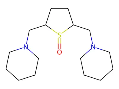 (2-alpha,5-alpha)-2,5-Di(piperidinomethyl)-1-thiacyclopentane-1-oxide structure