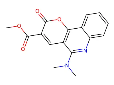 3-Methylcarbonyl-5-dimethylaminopyrano(3,2-c)quinolin-2-one structure