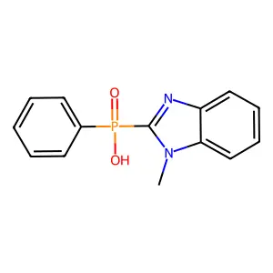 1-Methyl-1H-benzo[D]imidazol-2-YL(phenyl)phosphinic acid structure
