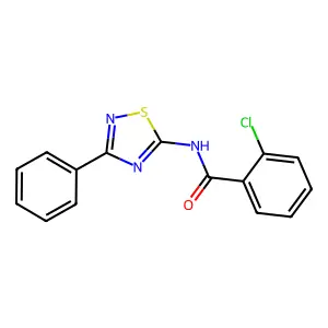 2-chloro-N-(3-phenyl-1,2,4-thiadiazol-5-yl)benzamide structure