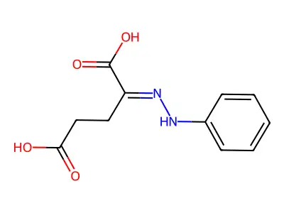 2-(苯基亚肼基)戊二酸 structure