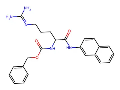 BENZYL N-[4-(DIAMINOMETHYLIDENEAMINO)-1-(NAPHTHALEN-2-YLCARBAMOYL)BUTYL]CARBAMATE structure