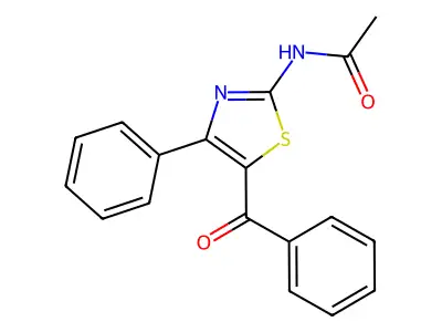 N-(5-benzoyl-4-phenyl-1,3-thiazol-2-yl)acetamide structure