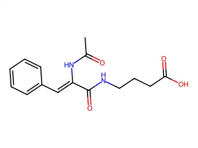 4-[(2-Acetamido-3-phenylprop-2-enoyl)amino]butanoic acid structure