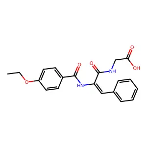 Glycine, N-(alpha,beta-didehydro-N-(4-ethoxybenzoyl)phenylalanyl)- structure
