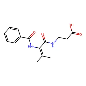 beta-Alanine, N-(2-(benzoylamino)-3-methyl-1-oxo-2-butenyl)- structure