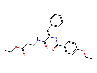 ethyl 3-[[(E)-2-[(4-ethoxybenzoyl)amino]-3-phenylprop-2-enoyl]amino]propanoate structure