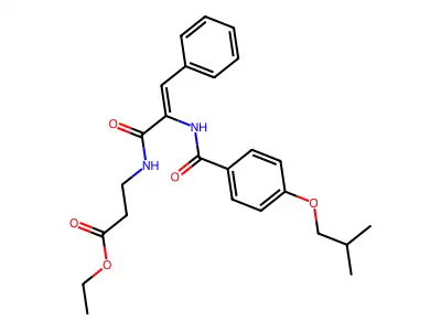 beta-Alanine, N-(2-((4-(2-methylpropoxy)benzoyl)amino)-1-oxo-3-phenyl-2-propenyl)-, ethyl ester structure