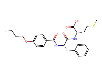 DL-Methionine, N-(N-(4-butoxybenzoyl)-DL-phenylalanyl)- structure