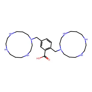 2,5-Bis(1,4,8,11-tetrazacyclotetradec-1-ylmethyl)benzoic acid structure