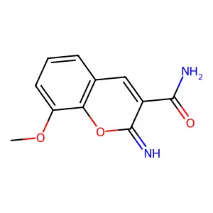 2-imino-8-methoxy-2H-chromene-3-carboxamide structure