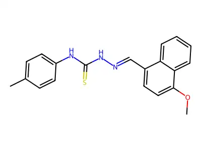 4-methoxy-1-naphthaldehyde N-(4-methylphenyl)thiosemicarbazone structure