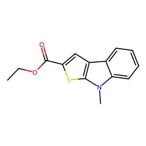 ethyl 8-methyl-8H-thieno[2,3-b]indole-2-carboxylate structure