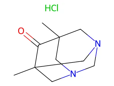 1,3-Diazatricyclo(3.3.1.1(sup 3,7))decan-6-one, 5,7-dimethyl-, hydrochloride structure