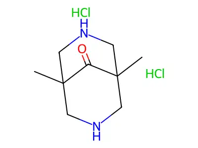 3,7-Diazabicyclo(3.3.1)nonan-9-one, 1,5-dimethyl-, dihydrochloride structure