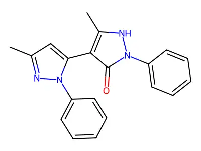 1,1'-(Diphenyl)-3,3'-dimethyl-5-hydroxy[4,5']pyrazol structure