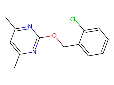 2-[(2-Chlorophenyl)methoxy]-4,6-dimethylpyrimidine structure