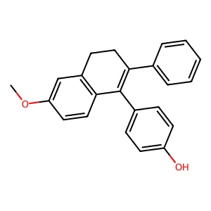 p-(6-Methoxy-2-phenyl-3,4-dihydro-1-naphthyl)phenol structure