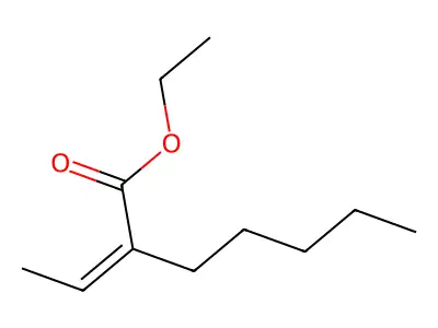 Ethyl 2-ethylideneheptanoate structure
