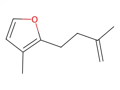 Furan, 3-methyl-2-(3-methyl-3-butenyl)- structure
