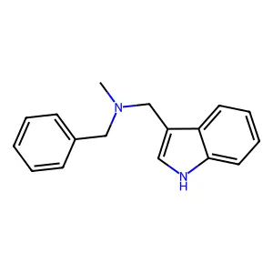 N-(1H-indol-3-ylmethyl)-N-methyl-1-phenylmethanamine structure