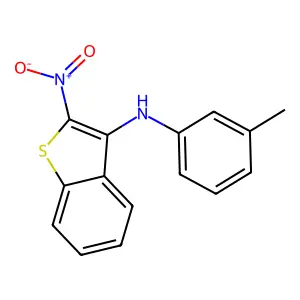 Benzo(b)thiophen-3-amine, N-(3-methylphenyl)-2-nitro- structure